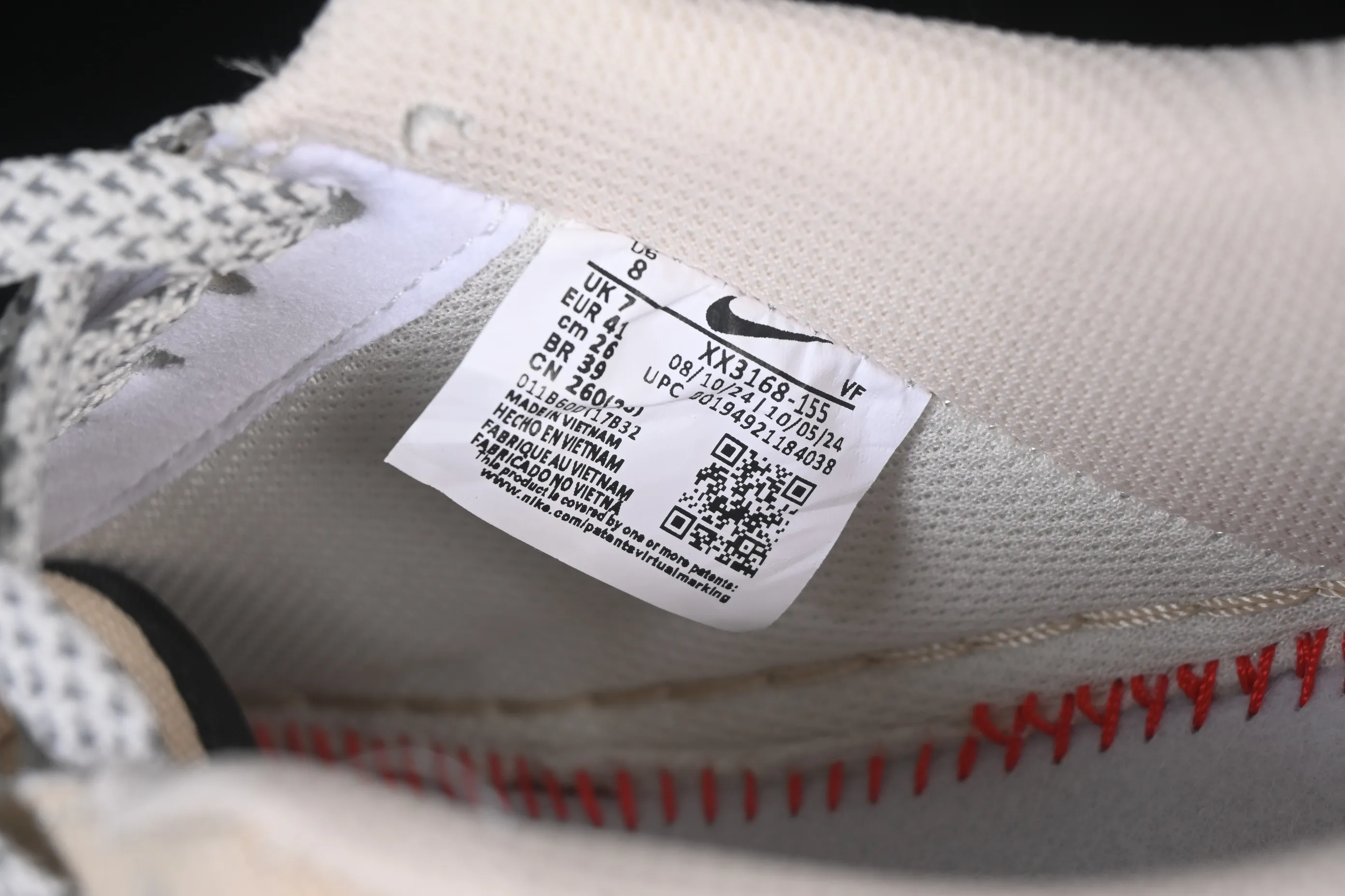 All categories Nk Air Force 1 Air Force series Nk Air Force 1 Low Air Force low-top Nike Air Force 1'07 Low Stusi co-branded beige canvas Air Force 1 low-top casual sneakers XX3168-155